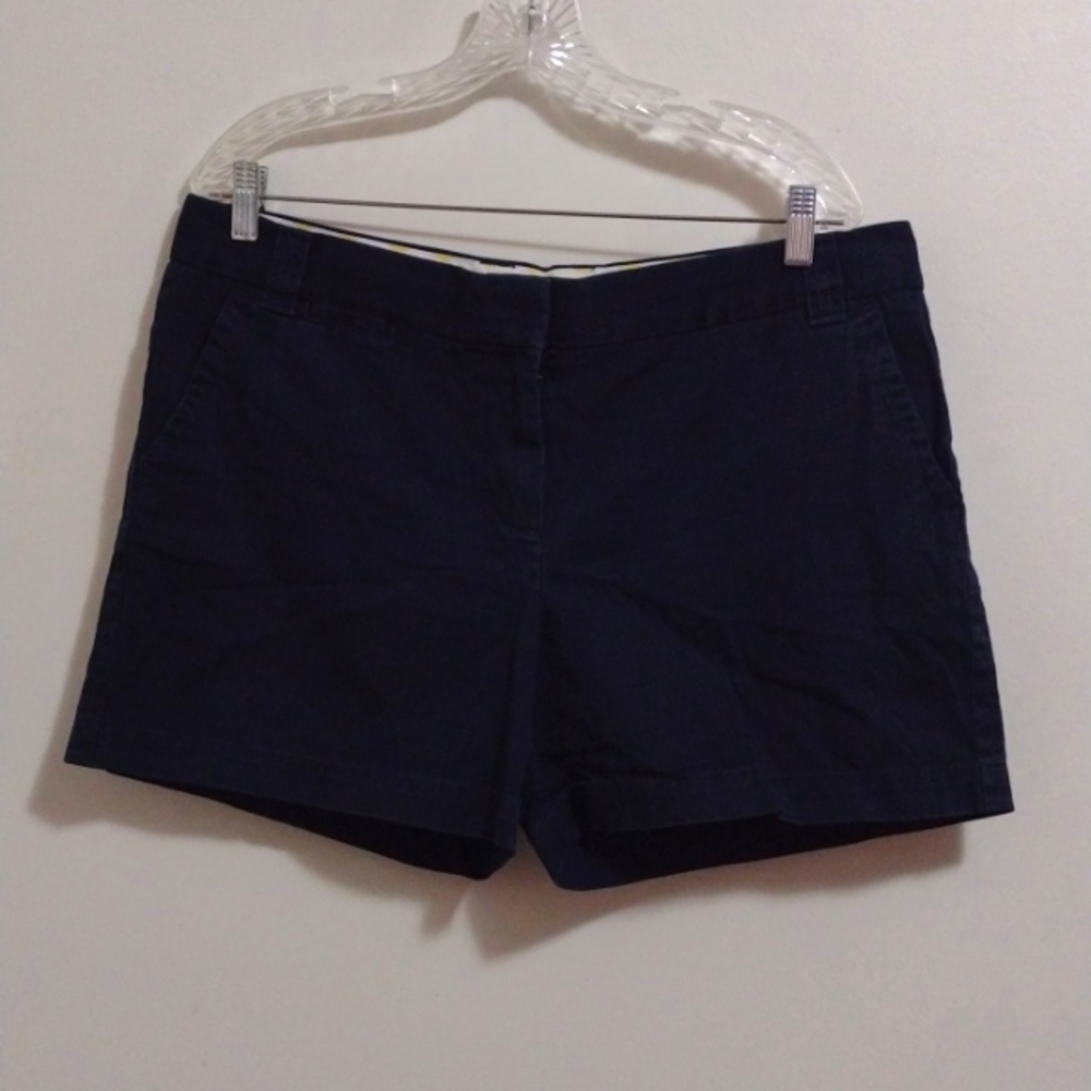 J Crew Navy Blue Flat Front Chino Shorts!